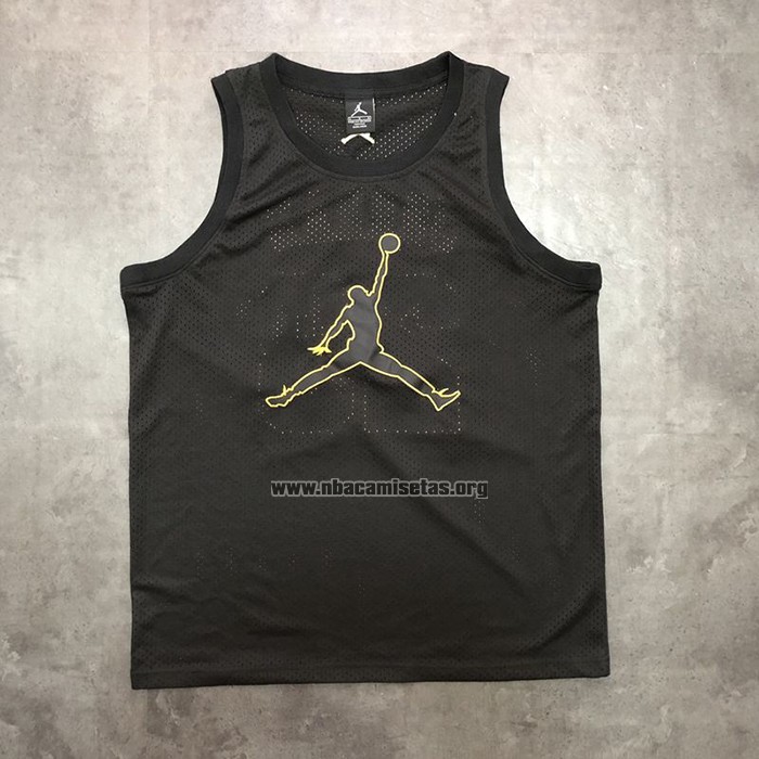 Camiseta Michael Jordan NO 23 Negro Oro